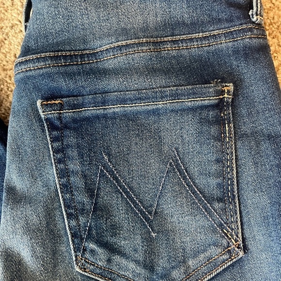 MOTHER High Waisted Looker Skinny Raw Hem Jeans Sz 27 in Balls Of Yarn - Picture 8 of 8